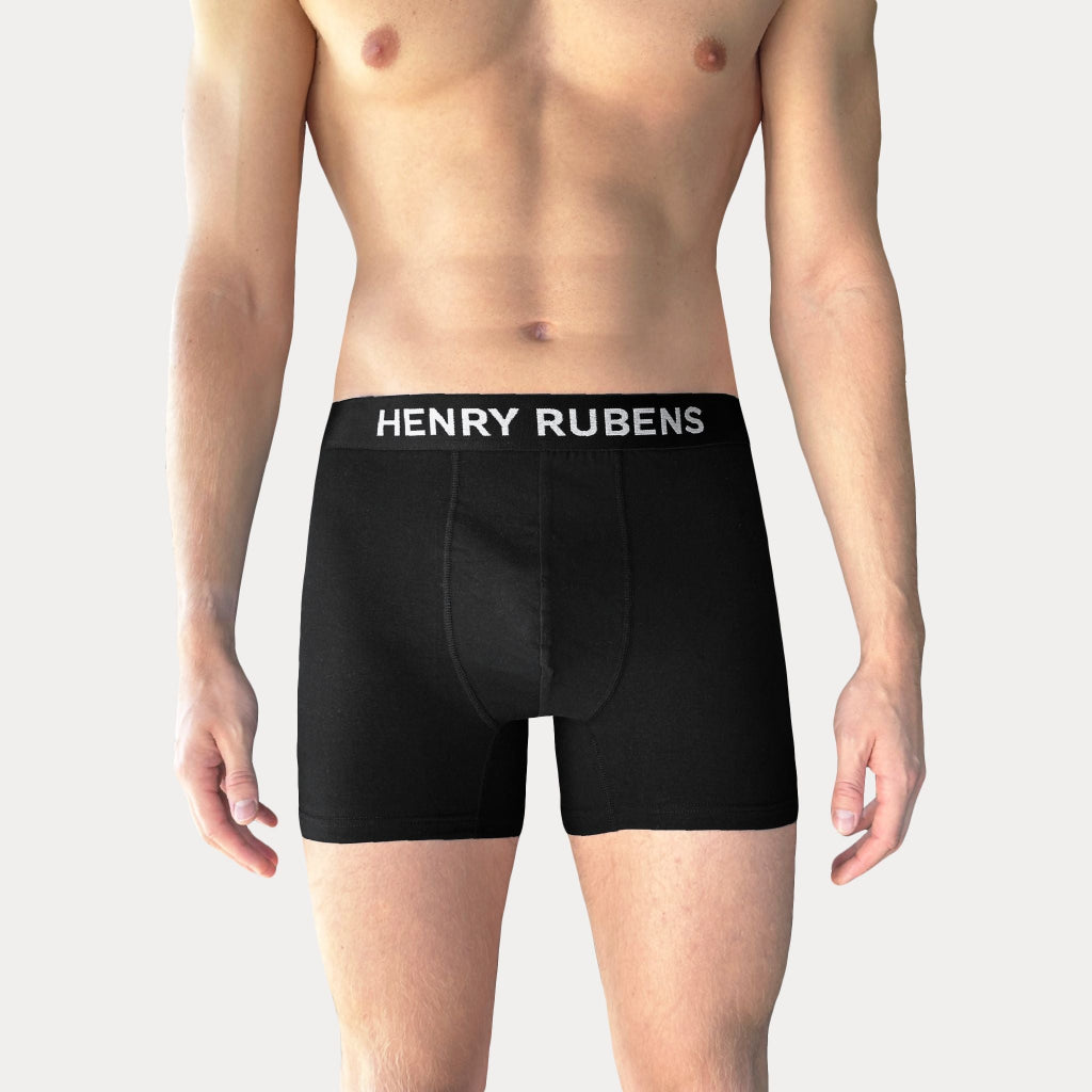 Men's Boxer Briefs 3 - Pack Black - Henry Rubens