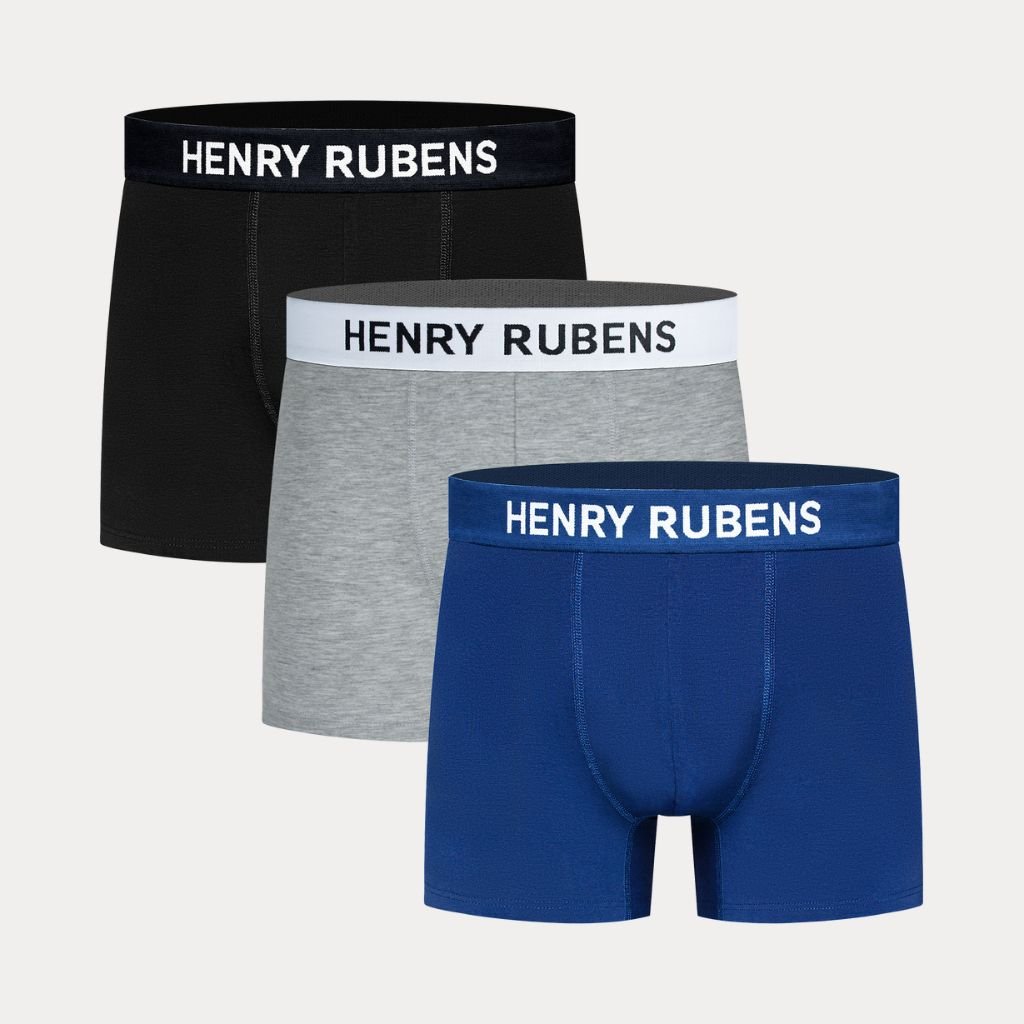 Heren boxershorts van biologisch katoen - 3-pack mix | Henry Rubens Heren boxershorts van biologisch katoen - 3-pack mix | Henry Rubens