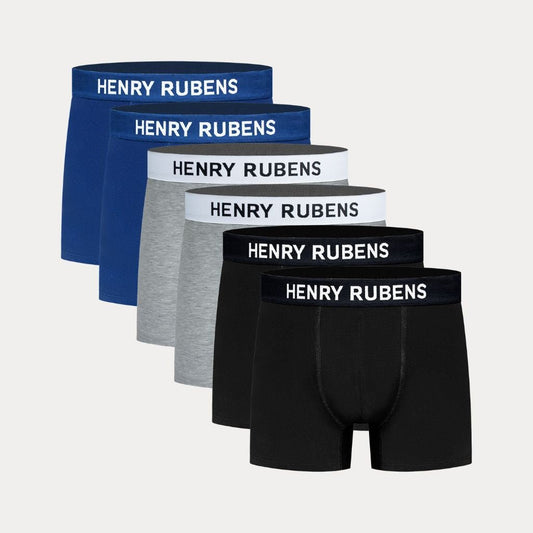 Men's Boxer Briefs 6 - Pack Mix - Henry Rubens